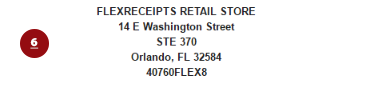 Store Information on the email receipt