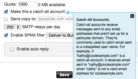 Catch-all setting in Godaddy email